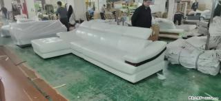 【大厂仿真皮沙发】实木框架，高回弹海绵45密度。全新包装，质量非常好，3.6米右贵妃 - 吐鲁番28生活网 tlf.28life.com